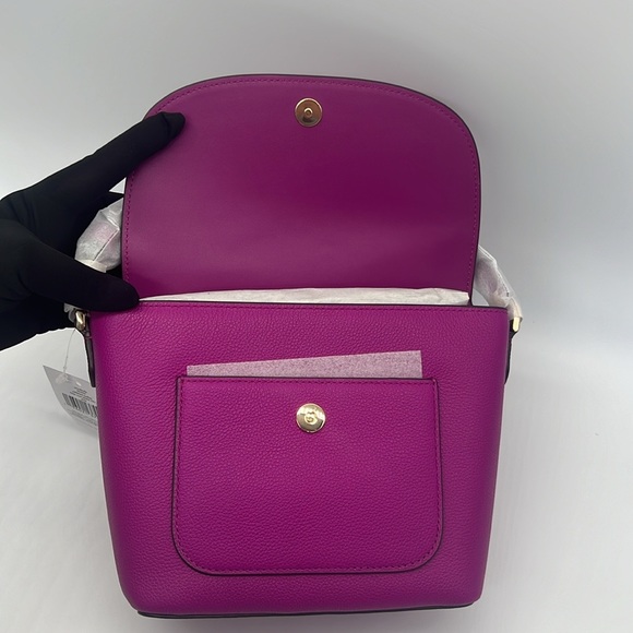 Kate Spade Elsie Pebbled Leather Crossbody Baja Rose - Picture 8 of 14